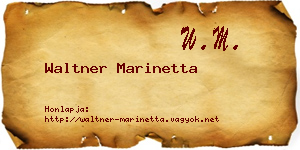 Waltner Marinetta névjegykártya